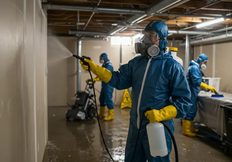 Basement Sanitization and Antimicrobial Treatment process in Yeadon, PA