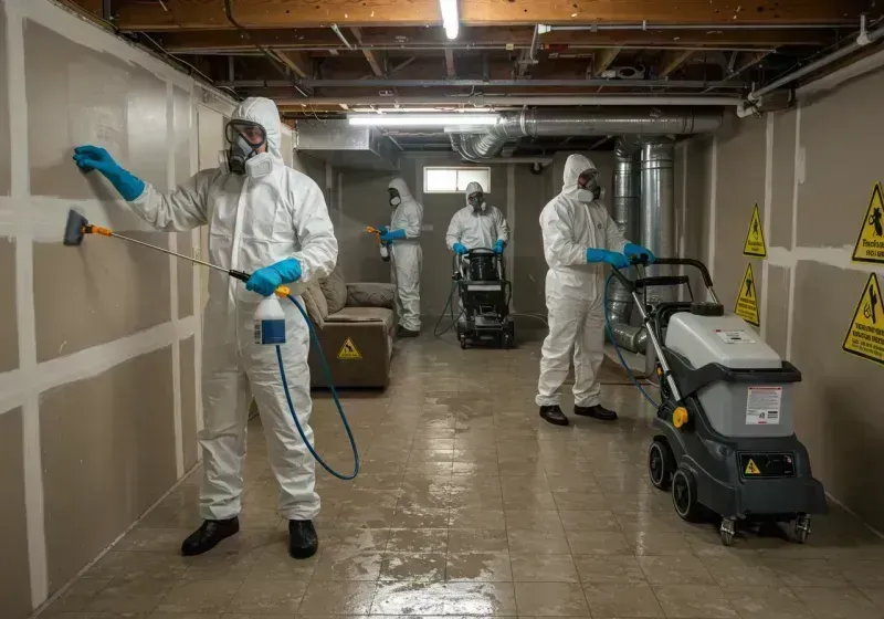 Basement Moisture Removal and Structural Drying process in Yeadon, PA